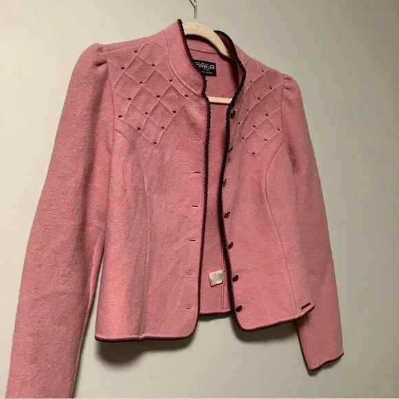 Geiger Austria pink  boiled pure new wool jacket - Picture 3 of 7